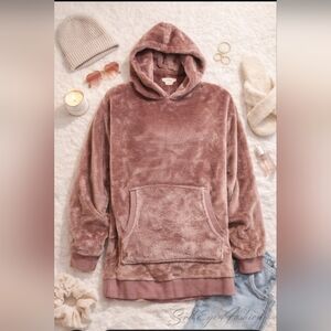 🤎 Plush Teddy Hoodie XS 🤎 Cozy Comfortable Soft Pullover Lounge Aesthetic